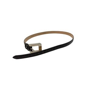 Tulliani Brown Croc Embossed Italian Calfskin Leather Belt Size M